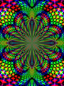 Preview wallpaper fractal, kaleidoscope, abstraction, background, bright