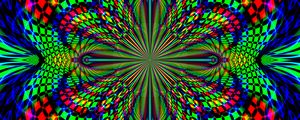 Preview wallpaper fractal, kaleidoscope, abstraction, background, bright