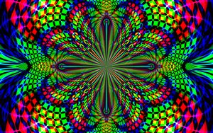 Preview wallpaper fractal, kaleidoscope, abstraction, background, bright