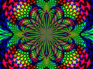 Preview wallpaper fractal, kaleidoscope, abstraction, background, bright