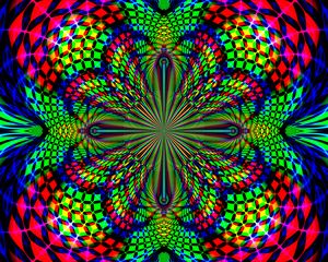 Preview wallpaper fractal, kaleidoscope, abstraction, background, bright