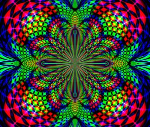 Preview wallpaper fractal, kaleidoscope, abstraction, background, bright