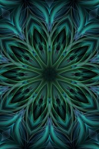 Preview wallpaper fractal, kaleidoscope, abstraction, shapes, flower