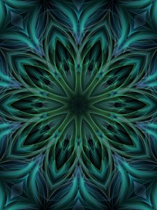 Preview wallpaper fractal, kaleidoscope, abstraction, shapes, flower