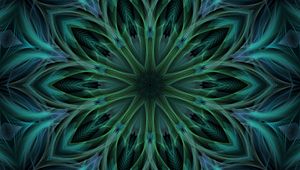 Preview wallpaper fractal, kaleidoscope, abstraction, shapes, flower