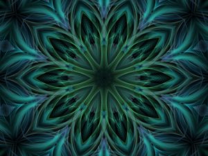 Preview wallpaper fractal, kaleidoscope, abstraction, shapes, flower