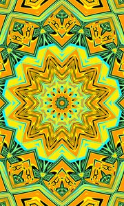 Preview wallpaper fractal, kaleidoscope, abstraction, shapes, background, bright