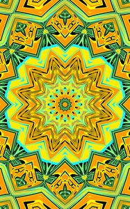 Preview wallpaper fractal, kaleidoscope, abstraction, shapes, background, bright