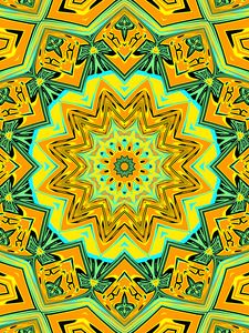 Preview wallpaper fractal, kaleidoscope, abstraction, shapes, background, bright