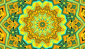 Preview wallpaper fractal, kaleidoscope, abstraction, shapes, background, bright