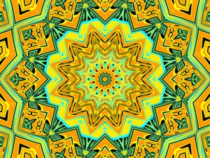 Preview wallpaper fractal, kaleidoscope, abstraction, shapes, background, bright