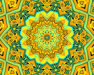 Preview wallpaper fractal, kaleidoscope, abstraction, shapes, background, bright