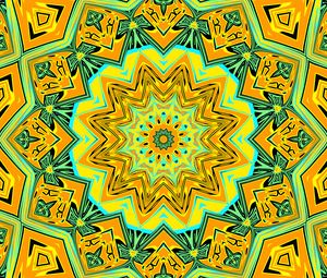 Preview wallpaper fractal, kaleidoscope, abstraction, shapes, background, bright
