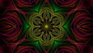 Preview wallpaper fractal, kaleidoscope, abstraction, figures, background, dark