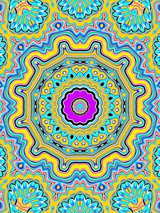 Preview wallpaper fractal, kaleidoscope, abstraction, shapes, bright, background