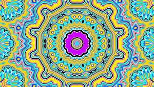 Preview wallpaper fractal, kaleidoscope, abstraction, shapes, bright, background