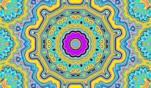 Preview wallpaper fractal, kaleidoscope, abstraction, shapes, bright, background