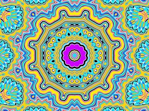 Preview wallpaper fractal, kaleidoscope, abstraction, shapes, bright, background