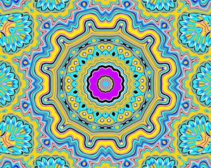 Preview wallpaper fractal, kaleidoscope, abstraction, shapes, bright, background