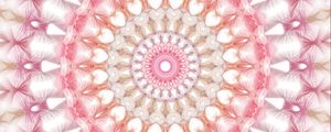 Preview wallpaper fractal, kaleidoscope, background, mandala, pink