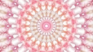 Preview wallpaper fractal, kaleidoscope, background, mandala, pink