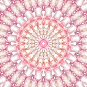 Preview wallpaper fractal, kaleidoscope, background, mandala, pink