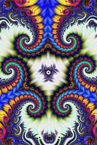 Preview wallpaper fractal, kaleidoscope, colorful, twisted, abstraction