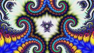 Preview wallpaper fractal, kaleidoscope, colorful, twisted, abstraction