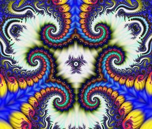 Preview wallpaper fractal, kaleidoscope, colorful, twisted, abstraction