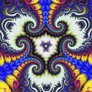 Preview wallpaper fractal, kaleidoscope, colorful, twisted, abstraction