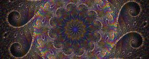 Preview wallpaper fractal, kaleidoscope, iridescent, pattern, abstraction, multicolored