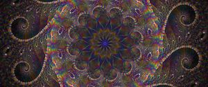 Preview wallpaper fractal, kaleidoscope, iridescent, pattern, abstraction, multicolored