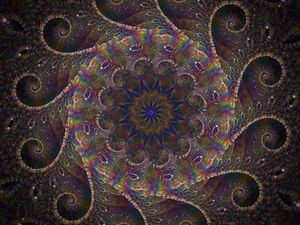 Preview wallpaper fractal, kaleidoscope, iridescent, pattern, abstraction, multicolored