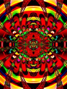 Preview wallpaper fractal, kaleidoscope, pattern, bright, colorful, abstraction