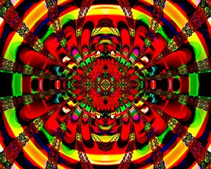 Preview wallpaper fractal, kaleidoscope, pattern, bright, colorful, abstraction