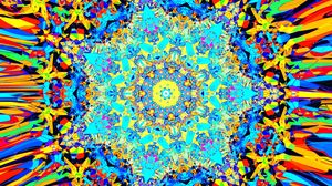 Preview wallpaper fractal, kaleidoscope, pattern, colorful, abstraction