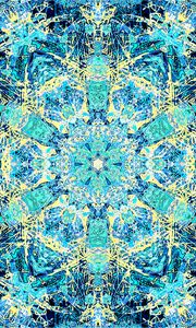 Preview wallpaper fractal, kaleidoscope, pattern, abstraction, blue