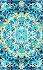 Preview wallpaper fractal, kaleidoscope, pattern, abstraction, blue