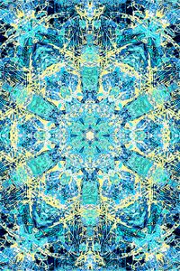 Preview wallpaper fractal, kaleidoscope, pattern, abstraction, blue
