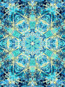 Preview wallpaper fractal, kaleidoscope, pattern, abstraction, blue