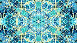 Preview wallpaper fractal, kaleidoscope, pattern, abstraction, blue