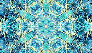 Preview wallpaper fractal, kaleidoscope, pattern, abstraction, blue