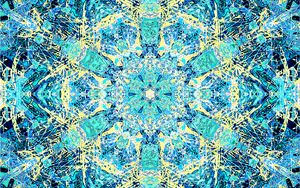Preview wallpaper fractal, kaleidoscope, pattern, abstraction, blue
