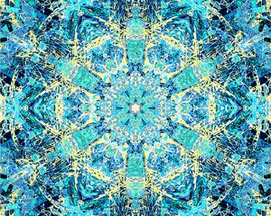 Preview wallpaper fractal, kaleidoscope, pattern, abstraction, blue