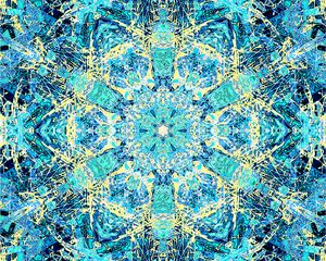 Preview wallpaper fractal, kaleidoscope, pattern, abstraction, blue