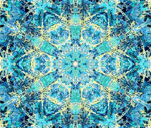 Preview wallpaper fractal, kaleidoscope, pattern, abstraction, blue