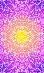 Preview wallpaper fractal, kaleidoscope, pattern, glow, purple