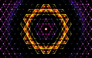 Preview wallpaper fractal, kaleidoscope, pattern, abstraction, dark