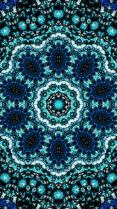 Preview wallpaper fractal, kaleidoscope, pattern, blue, abstraction