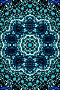 Preview wallpaper fractal, kaleidoscope, pattern, blue, abstraction